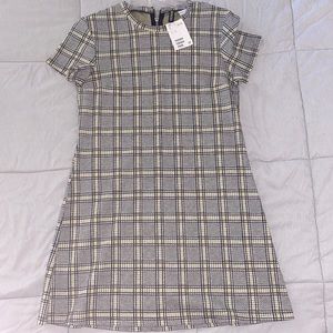 H&M plaid mini dress